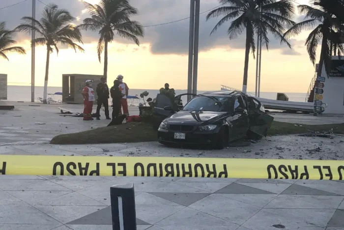 Conductor que se accidentó en boulevard Ávila Camacho en Veracruz se