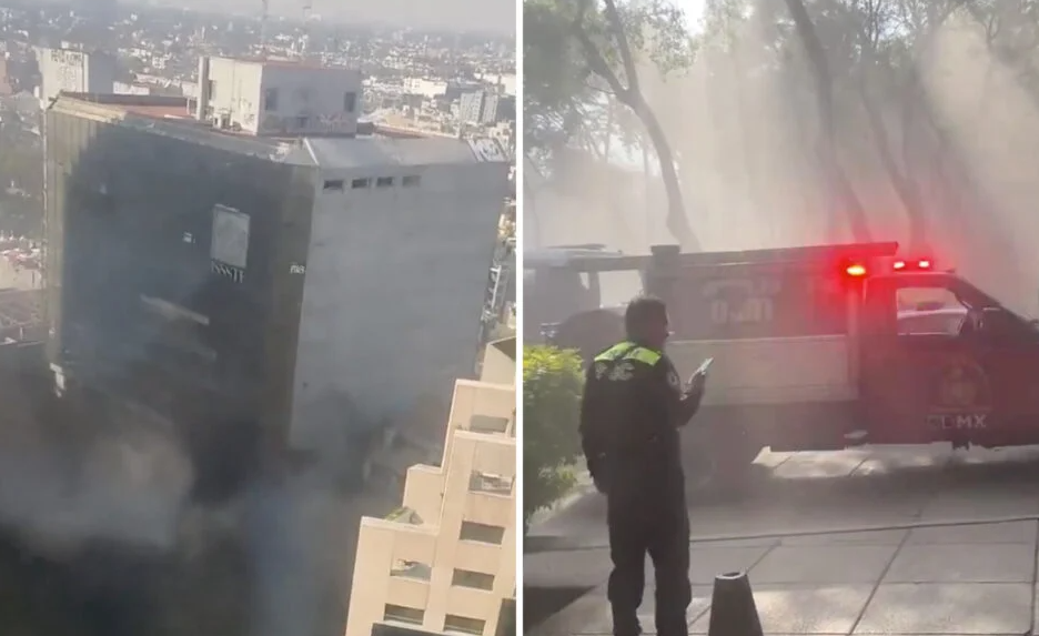 VIDEO Incendio En Paseo De La Reforma Provoca Columna De Humo