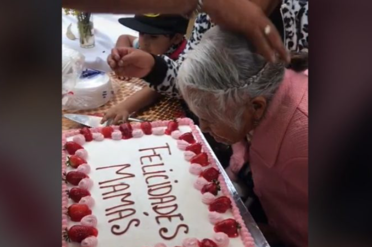 LoAsombroso | Internautas destrozan a familia que empujó a abuelita a un  pastel - Formato Siete