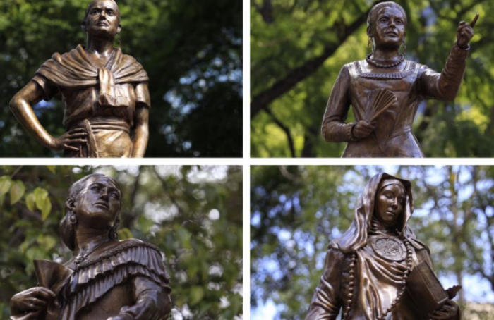 Sheinbaum devela nuevas estatuas de mujeres que forman el Paseo de las  Heroínas en Reforma - Formato Siete