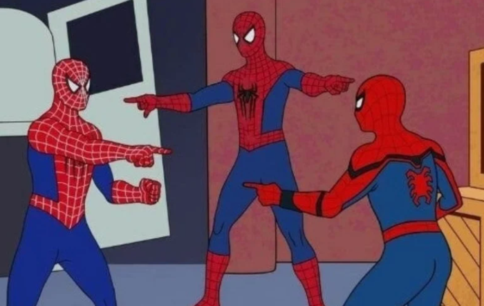 Holland, Garfield y Maguire recrean el famoso meme de los tres Spider-Man  apuntándose - Formato Siete